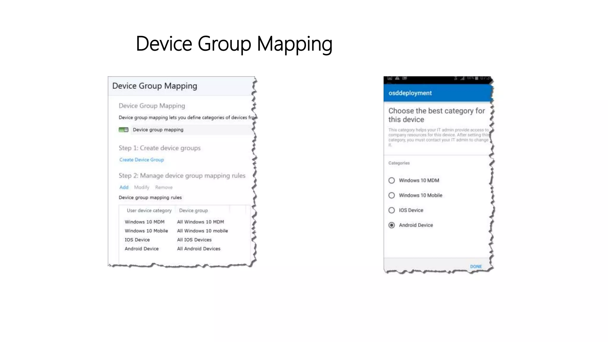 Device Group Mapping
 