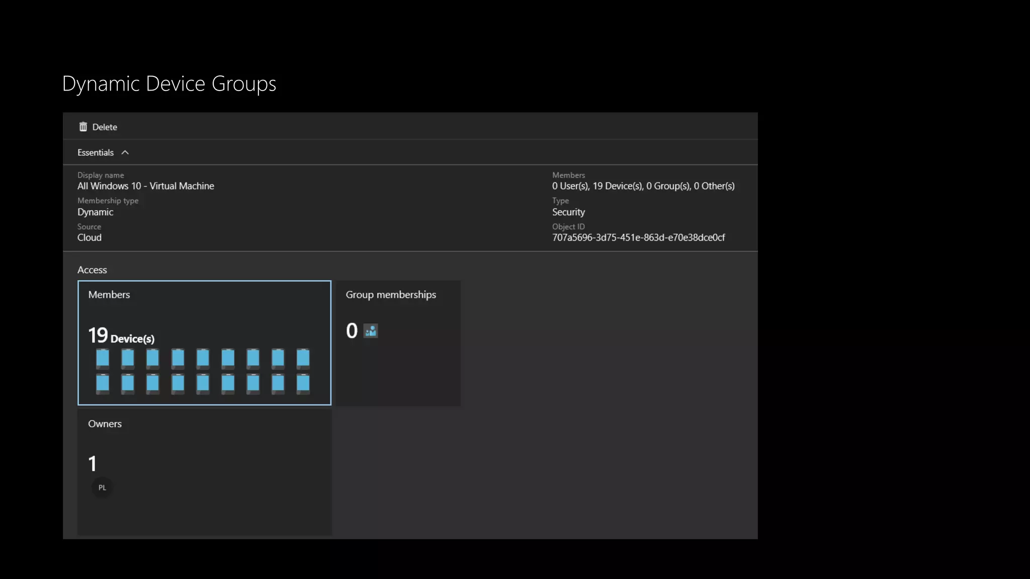 Dynamic Device Groups
 