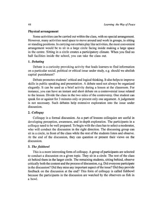 A teacher's guide to peace education | PDF