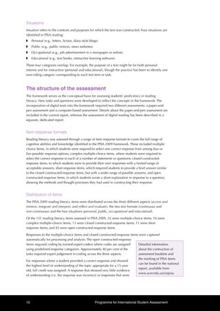 Task 4 Respond Booklet.pdf A teachers guide to pisa reading literacy | PDF