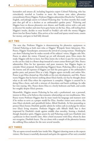 A TEACHER S GUIDE TO THE SIGNET CLASSICS EDITION OF PYGMALION | PDF