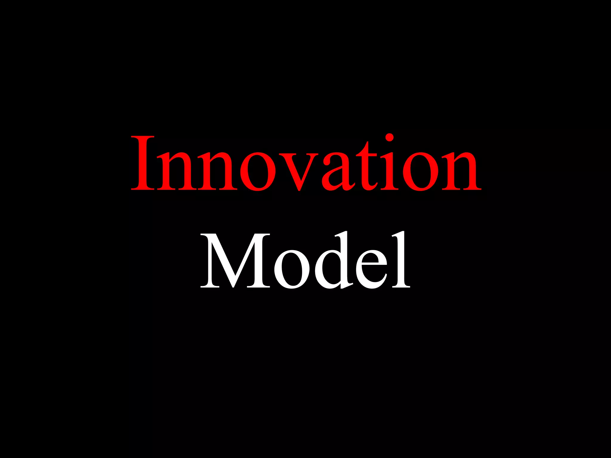 Innovation
Model
 
