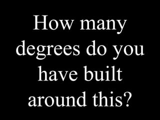 How many
degrees do you
have built
around this?
 