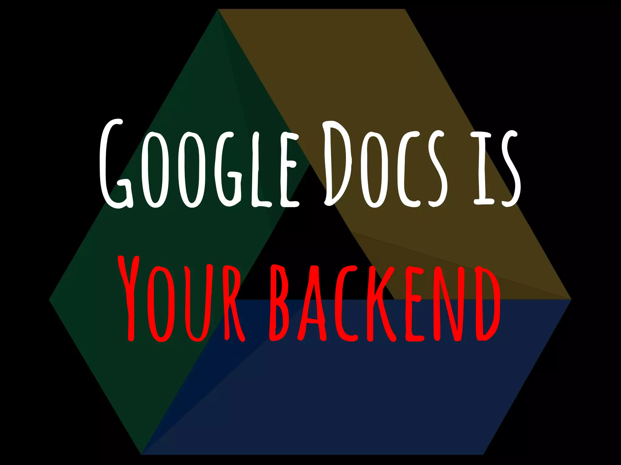 GoogleDocsis
Yourbackend
 