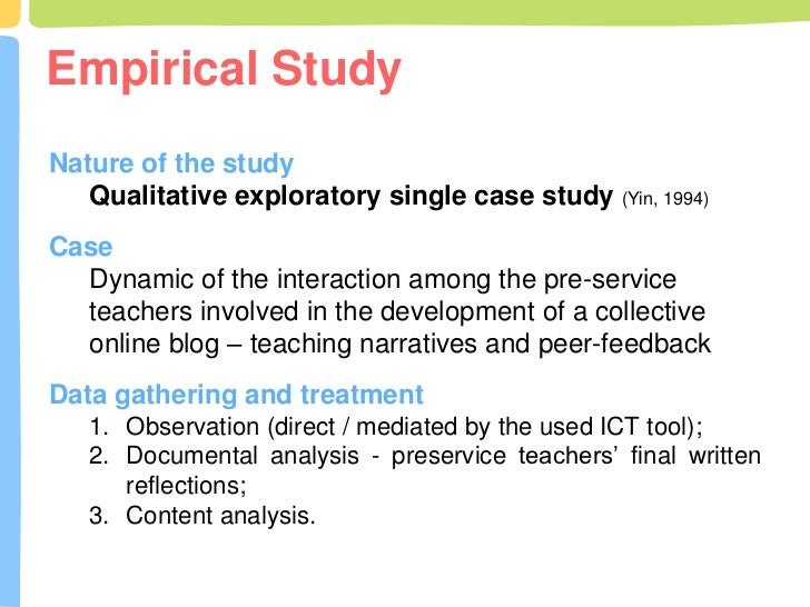 empirical studies empirical studies