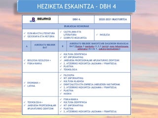 HEZIKETA ESKAINTZA - DBH 4
 