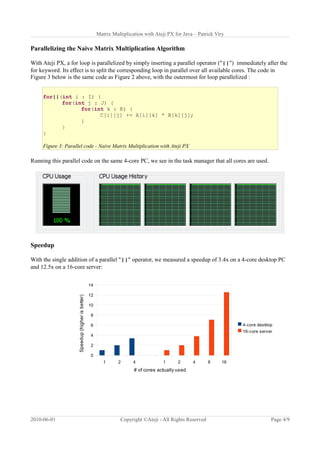 Matrix Multiplication with Ateji PX for Java | PDF