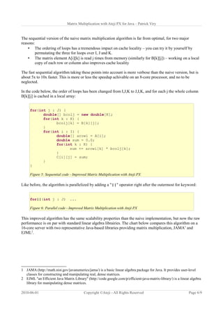 Matrix Multiplication with Ateji PX for Java | PDF