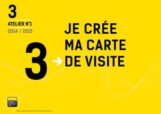 3 
3 
© Office de Tourisme Intercommunal du Pays Vaison Ventoux 
ATELIER N°1 
2014 / 2015 
vaisonventouxtourismePRO 
JE CRÉE 
MA CARTE 
DE VISITE 
MA CARTE DE VISITE 
AVEC VISTAPRINT.FR 
MA CARTE DE VISITE 
AVEC MOO.COM  