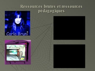 Ressources brutes et ressources pédagogiques 