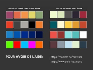 POUR AVOIR DE L'AIDE: https://coolors.co/browser
http://www.color-hex.com/
 