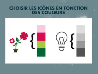 CHOISIR LES ICÔNES EN FONCTION
DES COULEURS
 
