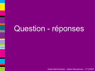 Question - réponses 