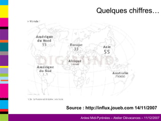 Quelques chiffres… Source : http://influx.joueb.com 14/11/2007 