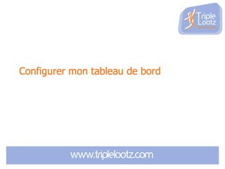Configurer mon tableau de bord

 
