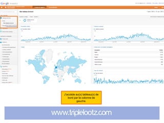 J’accède au(x) tableau(x) de
bord par la colonne de
gauche.

 