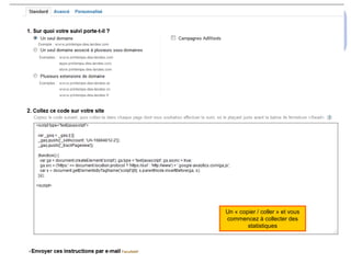 Un « copier / coller » et vous
commencez à collecter des
statistiques

 