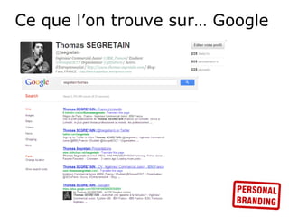 Ce que l’on trouve sur… Google
 
