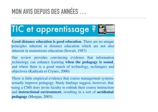 MON AVIS DEPUIS DES ANNÉES …
 