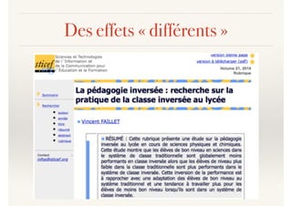 Des effets « différents »
 