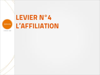 LEVIER N°4
L’AFFILIATION
 