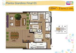 Planta Giardino Final 01
                           120m² - 2 Dorms.(1 suíte)




                                Av.Francisco Morato
 