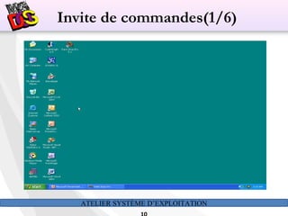 ATELIER SYSTÈME D’EXPLOITATION
Invite de commandes(1/6)
 