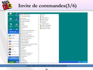 ATELIER SYSTÈME D’EXPLOITATION
Invite de commandes(3/6)
 