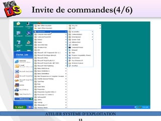 ATELIER SYSTÈME D’EXPLOITATION
Invite de commandes(4/6)
 
