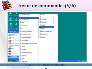 ATELIER SYSTÈME D’EXPLOITATION
Invite de commandes(5/6)
 