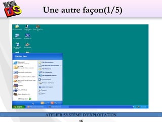 ATELIER SYSTÈME D’EXPLOITATION
Une autre façon(1/5)
 