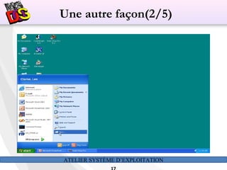 ATELIER SYSTÈME D’EXPLOITATION
Une autre façon(2/5)
 