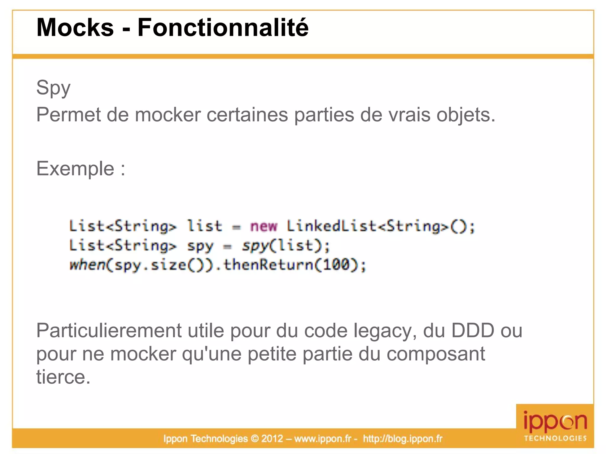 Atelier TDD (Test Driven Development)