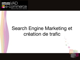Search Engine Marketing et création de trafic 