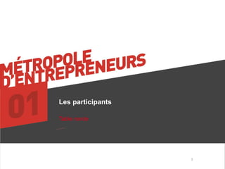 Les participants
Table ronde
3
 