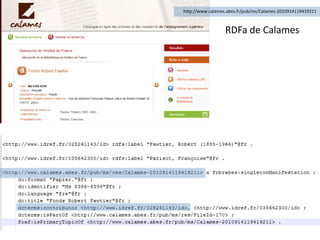 RDFa de Calames
http://www.calames.abes.fr/pub/ms/Calames-2010914119419211
 