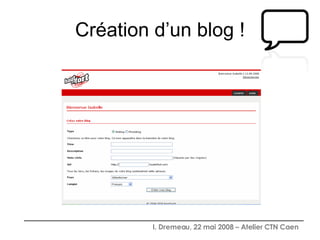 Création d’un blog ! 