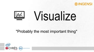 Visualize
"Probably the most important thing"
 