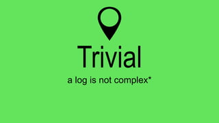Trivial
a log is not complex*
 