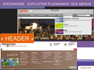 « HEADER »
ERGONOMIE : EXPLOITER PLEINEMENT SES MENUS
 