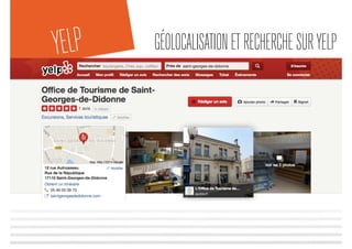 YELP GÉOLOCALISATIONETRECHERCHESURYELP
 