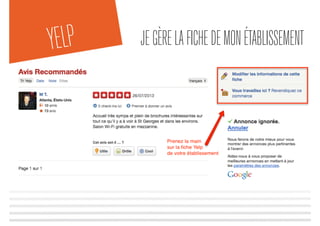 YELP JEGÈRELAFICHEDEMONÉTABLISSEMENT
 