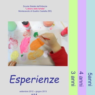 Scuola Statale dell’Infanzia
“L’albero delle farfalle”
Montecavolo di Quattro Castella (RE)
Esperienze
…settembre 2012 – giugno 2013
5anni
4anni
3anni
 
