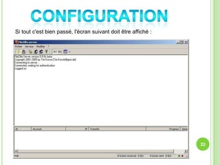 Si tout c'est bien passé, l'écran suivant doit être affiché :




                                                                22
 