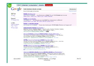 22/11/2010 A.Diemoz-Bastien - G. Le Page
e-tourisme
Dia 32
Internet e-tourisme ExemplesVendre Exemplesintro
 