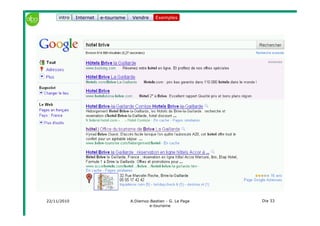 22/11/2010 A.Diemoz-Bastien - G. Le Page
e-tourisme
Dia 33
Internet e-tourisme ExemplesVendre Exemplesintro
 