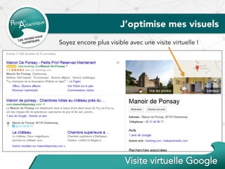 J’optimise mes visuels
Soyez encore plus visible avec une visite virtuelle !
 