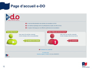 Page d’accueil e-DO
12
 