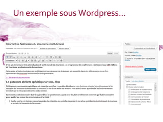 Un exemple sous Wordpress…
 