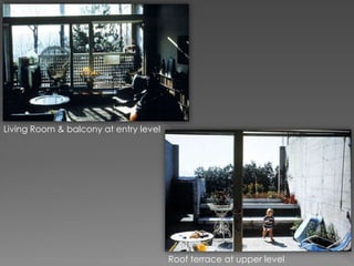 Living Room & balcony at entry level
Roof terrace at upper level
 